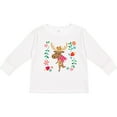 thumbnail image 3 of Inktastic Woodland Moose Spring Flowers Girls Long Sleeve Toddler T-Shirt, 3 of 5