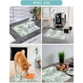 thumbnail image 5 of Summer Beach Coral Coffee Mat - Coffee Bar Mat for Countertop, Hide Stain Absorbent Rubber Quick Dry Coffee Mat Under Coffee Maker Mat Nautical Ocean Coastal Green Gray Dish Drying Mat 12"x20", 5 of 6