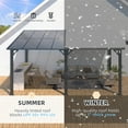 thumbnail image 3 of AECOJOY 10' x 16' FT Gazebo, Outdoor Waterproof Aluminum Pergola For Garden, Wall Mounted Patio Hard Top Gazebo Clearance in Black, 3 of 9