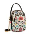 thumbnail image 7 of FORMRS Crossbody Bag for Women Quilted Travel Shoulder Cell Phone Purse with Chain Strap Handbag, Beige Red Floral, 7 of 7
