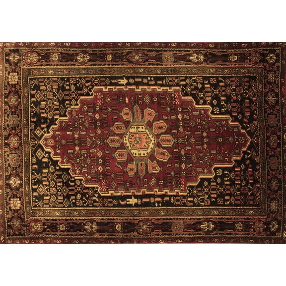 Ahgly Company Indoor Rectangle Persian Brown Traditional Area Rugs, 5' x 7'