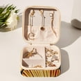 thumbnail image 6 of Shell Travel Portable Square Jewelry Box Organizing Rings Earrings Necklaces Bracelets for Girls Women, 6 of 6