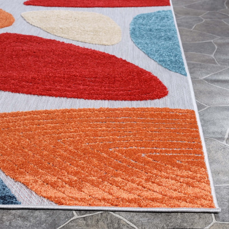 Superior Tulip Modern Geometric Indoor Outdoor Area Rug, 10' x 14', Multicolor