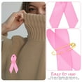 thumbnail image 5 of 100 Pcs Pink Ribbon Decorative Breast Cancer Portable Awareness Decorations Accessories Gifts Scarf Miss, 5 of 6