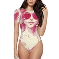 thumbnail image 2 of Picia Ace Of Diamonds Lady Womens One Piece Swimsuits Modest Tummy Control Bathing Suits Lace Up Slimming Swim Suit-Medium, 2 of 9