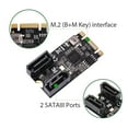 thumbnail image 4 of M2 PCIE NVMe SATA6G 2 Port III 6Gb/S M.2 22X42 M Key and B Key Controller Adapter Card JMB582,1 x Add On Card,Black, 4 of 6