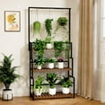 Plant Stand with Grow Light, 3 Tier Metal Plant Stand for Indoor Plants