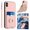 Rosegold, variant on Wallet Case for iPhone X/XS, Stylish Ultra Slim PU Leather Card Slots Ring Stand Wrist Strap Shockproof Protective Thin Lightweight Back Case Cover for iPhone X/XS, Black