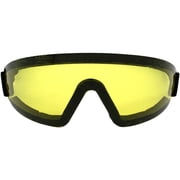 Birdz Eyewear Wing Skydive Skydiving Paragliding Goggles UV400 3 Pairs Black Frames with Yellow Lenses