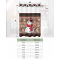 thumbnail image 6 of No Hook Shower Curtain with Snap in Liner, Christmas Snowflake and Snowman on Wood Grain Hotel Shower Curtains for Bathroom, Washable Shower Curtain Liner Set with Mesh Top Window, 72"x72", 6 of 6
