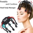thumbnail image 2 of Head Massager Instrument Decompression Electric Relaxation Flexing Head 3 Modes 360 Degree Head Massager White, 2 of 7