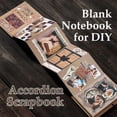 thumbnail image 6 of Accordion Scrapbook Album, Stretchable Foldable Kraft Paper, Small DIY Photo Memory Book, Handmade Journal Album, Ideal Gift for Wedding, Anniversary, Valentine's Day Graduation, 7.08"×4.56", 6 of 6