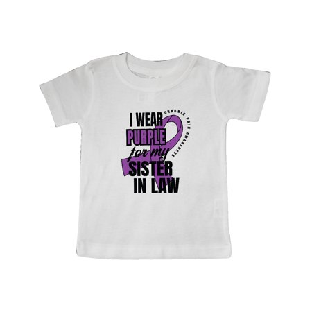 

Inktastic Chronic Pain I Wear Purple For My Sister in Law Gift Baby Boy or Baby Girl T-Shirt