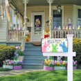 thumbnail image 6 of Spring Easter Bunny Mailbox Cover 25.5x21 Inch, Hello Peeps Post Letter Box Covers, Seasonal Easter Rabbit Magnetic Waterproof Mail Wraps for Outdoor Yard Garden Oversized Mailbox Decor, 6 of 6