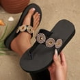 thumbnail image 5 of enyan Black Flip Flops Women's Comfortable Summer Beach Thong Sandals for Women with Cushion Walking Arch Support Yoga Mat Indoor Outdoor Soles,Beige,Size 9, 5 of 5