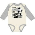 thumbnail image 3 of Inktastic Little Brother and Biggest Fan Soccer Player Boys Long Sleeve Baby Bodysuit, 3 of 5