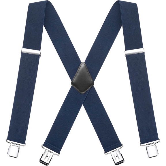 Men for Braces X shaped,5cm Wide 2 inch Heavy Duty Suspenders for Trousers with 4 Strong Metal Clips, Tuxedo Suspenders Adjustable and elastic Braces for men's and women's trousers