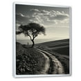 thumbnail image 2 of Designart "Black And White Tree Landscape Minimalism" Tree Floater Framed Canvas Prints, 2 of 5