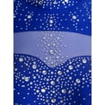 thumbnail image 4 of Hansber Women's Sparkly Rhinestone Gymnastics Leotard One Piece Long Sleeve Ballet Dance Bodysuit Royal Blue M, 4 of 7