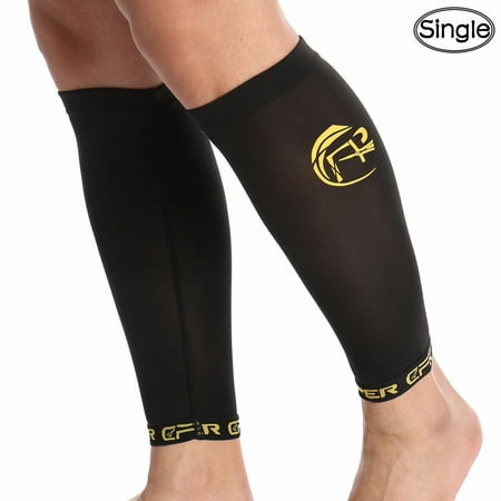 CFR Copper Compression Recovery Calf Sleeves - Shin Splint Leg Sleeves. GUARANTEED Highest Copper Content + Graduated Compression. Great For Running & Sports! Support Sore Muscles & (Best Running Calf Sleeves)