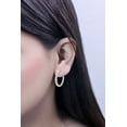 thumbnail image 2 of Dazzlingrock Collection Round Lab Grown White Diamond Inside Out Hoop Earrings for Women (0.22 ctw, Color H-I, Clarity SI2) in 10K White Gold, 2 of 5