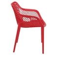 thumbnail image 4 of Compamia Air TG Chaise de Salle à Manger d'Extérieur pour Patio avec Accoudoirs, Rouge, 4 of 10