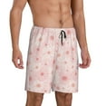 thumbnail image 2 of Kdxio Chrysanthemum Print Mens Sleep Shorts Bottoms Soft Comfy Pajama Wear Pants with Drawstring Pockets, 2 of 7