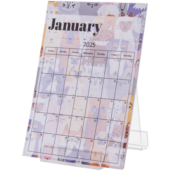 5x7 Desktop Calendar Cards with Acrylic Stand
