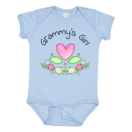 

Inktastic Grammy s Girl- Heart Flowers Gift Baby Girl Bodysuit