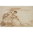 thumbnail image 2 of Guercino 14x11 Black Ornate Wood Framed Double Matted Museum Art Print Titled: Venus and Cupid in a Chariot (1615-17), 2 of 5