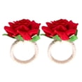 thumbnail image 1 of Servilletero moderno JAAS 2 unids/bolsa simulación flor decoraciones de mesa para boda rojo, 1 of 5