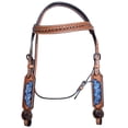 thumbnail image 2 of Hilason Western Horse Headstall Bridle American Leather Tan, 2 of 5