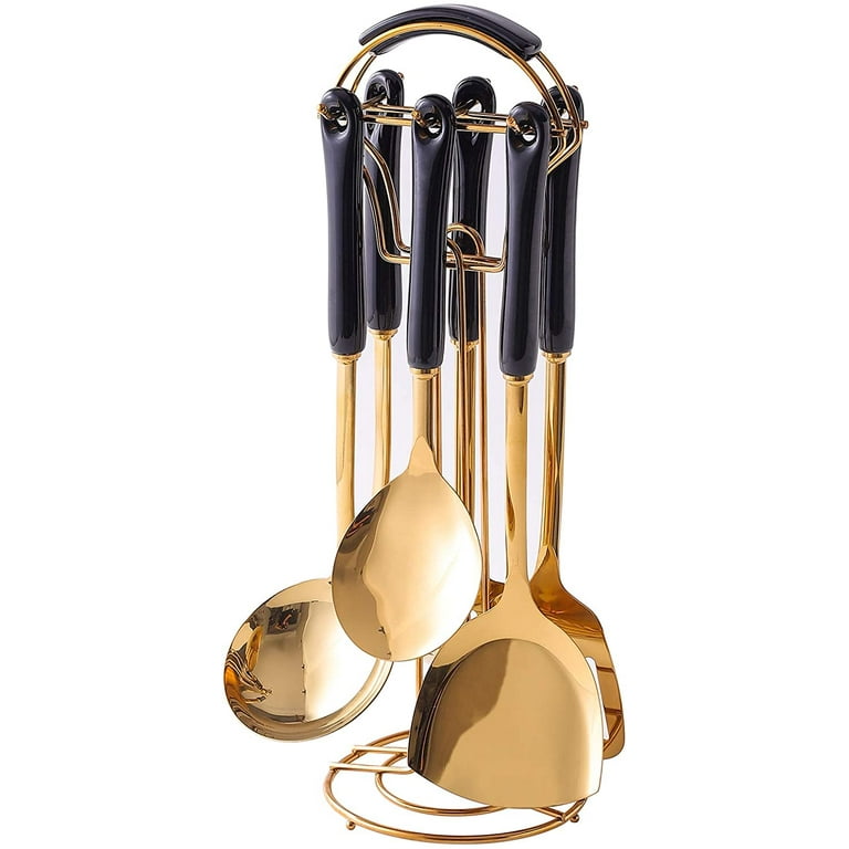 Set of Brass Ladles, Spatulas and Serving Spoons for Cooking kitchen  Cutlery & Serving Utensils 