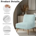 thumbnail image 7 of ZIATUBLES Armless Slipper Chair Slipcover Stretch Non-Slip Accent Chair Cover Spandex Chair Covers Fit Armless Accent Chair Modern Chair Decor Cover, Love Heart Leopard Print Mint, 7 of 7