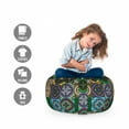 thumbnail image 2 of Colorful Storage Toy Bag Chair, Pattern of Abstract Shapes Inspired by Stained Glass Style Traditional Vibrant, Stuffed Animal Organizer Washable Bag, Large Size, Multicolor, by Ambesonne, 2 of 3