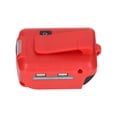 thumbnail image 4 of Adaptador USB de batería de litio, convertidor USB de batería de litio de 12 V CC con abrazadera de cinturón de luz de trabajo LED para 14,4‑20 V ADP05(MIL ROJO), 4 of 8