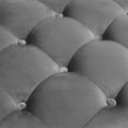 thumbnail image 6 of Partner Furniture 28" Round Velvet Tufted Storage Ottoman in Gray, 6 of 8