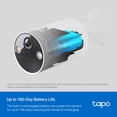 thumbnail image 6 of TP-Link Tapo Wireless Indoor/Outdoor 2K Security Camera, Waterproof, Rechargeable, Battery-Powered, Install Anywhere, Local or Cloud Storage - Subscription not Required, Two-Way Audio - TC82(2-pack), 6 of 16
