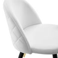 thumbnail image 3 of Modway Cordial 18" Velvet Dining Chairs in Matte Black/White (Set of 2), 3 of 8