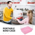 thumbnail image 2 of MOVTOTOP Portable Bird Travel Cage For Lovebirds And Small Animals Lightweight Birdcage Suitable For Parakeets And Cockatiels Plastic Bird Carrier, 2 of 7