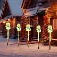 thumbnail image 6 of Eespoir Christmas Solar Ground Lights, 5 Pack Christmas Decorations Outside, Solar Lighted Santa Claus,Snowman with Garden Stakes, Yard Decor for Xmas Party, Holiday(A), 6 of 6