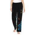 thumbnail image 1 of Fotbe Color Musical Notes Pantalones de Pijama para Mujer, Pantalones de Dormir, Pantalones Pj con Cordón y Bolsillos-Small, 1 of 6