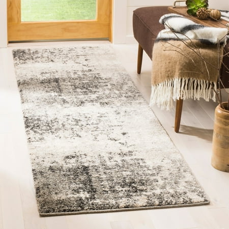 SAFAVIEH Retro Corynn Abstract Runner Rug Light Grey/Grey 2” 3 x 15