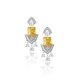 thumbnail image 1 of Piedra preciosa 925 Pendientes colgantes de plata de ley con forma de gota en amarillo, 1 of 5