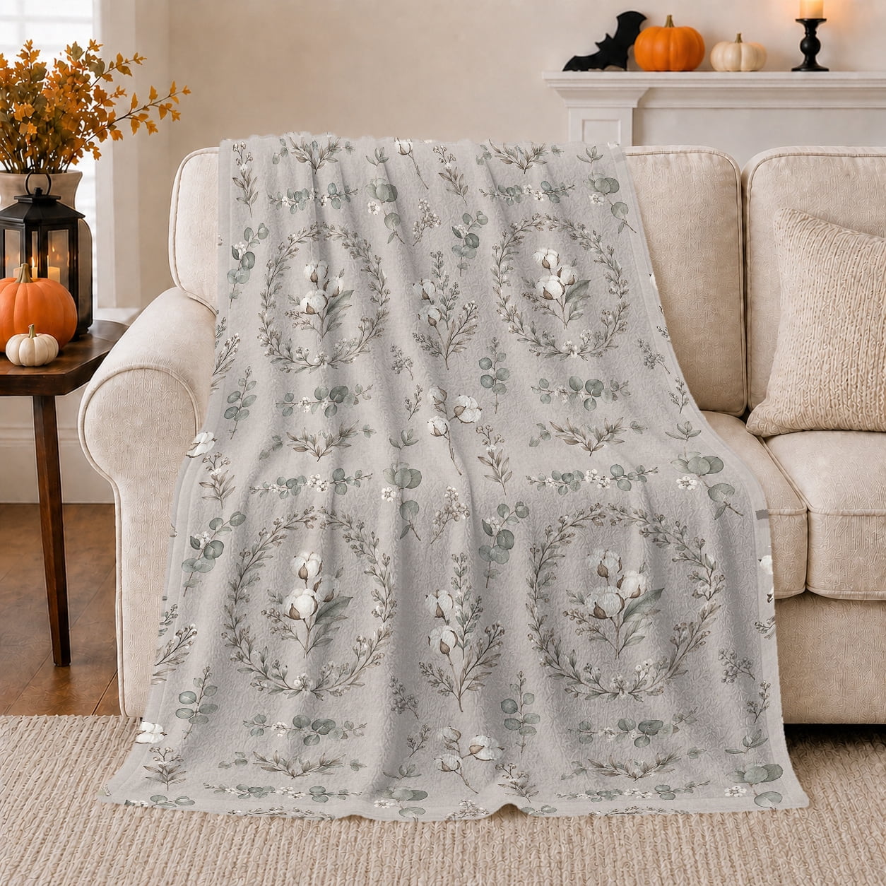 Happy Holidays Snowflake Red Festive Holiday Scene Warm Flannel Blanket for Living Room and Reading Nook with Detailed Artwork Art Lovers Christmas Gift Festive Home Decor