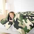 thumbnail image 4 of jejeloiu Farmhouse Rustic Camo Twin Comforter Sets,Green Beige Camouflage Bedding Set For Men Women Reversible 2pcs, 4 of 8