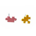 thumbnail image 2 of Asymmetric Puzzle Stud Earrings, 2 of 6