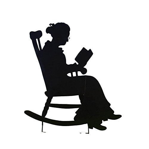 Charming Rocking Chair Shadow Figure Yard Stakes Grandma Walmart Com Walmart Com