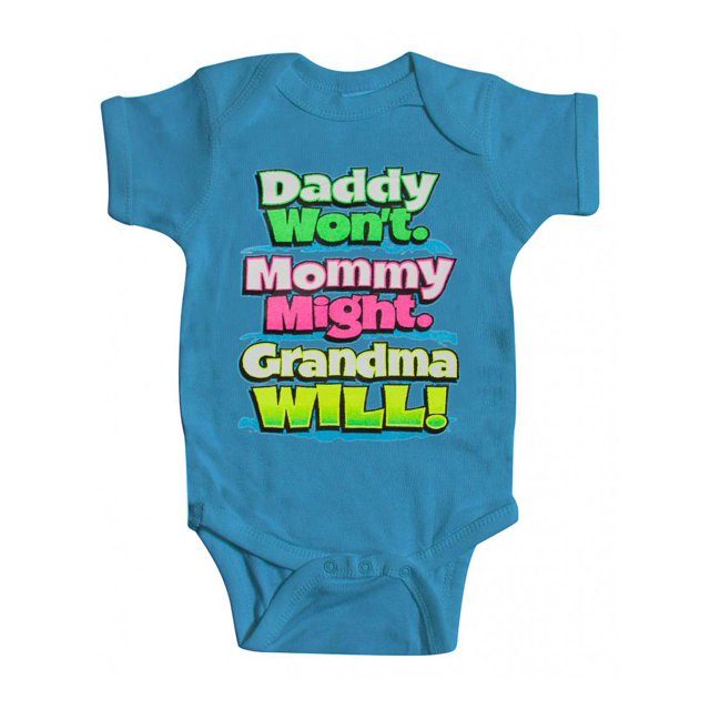 Baby "Grandma Will" Bodysuit - Turquoise - 18M