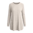 thumbnail image 5 of StSilkitty Loose Casual Sweater for Womens Solid Color Long Sleeve Crewneck Tunic Tops Lightweight Comfy Sweaters, 5 of 6